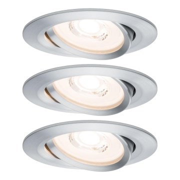 Paulmann 93943 - SET 3xLED/6,8W IP23 Prigušiva ugradna svetiljka za kupatilo COIN 230V