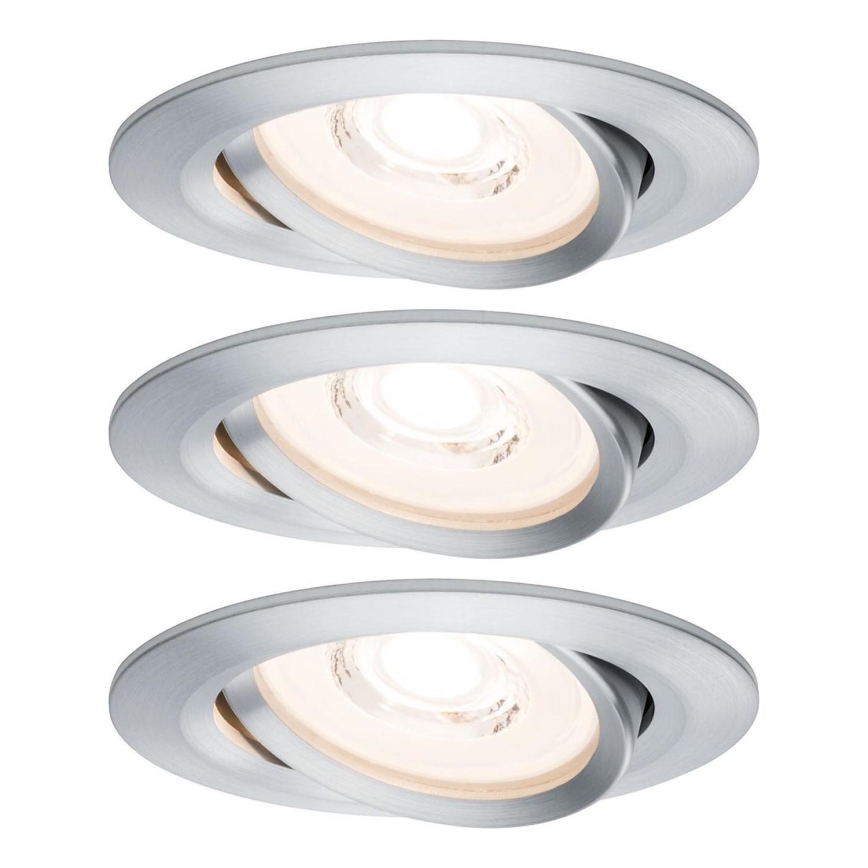 Paulmann 93943 - SET 3xLED/6,8W IP23 Prigušiva ugradna svetiljka za kupatilo COIN 230V