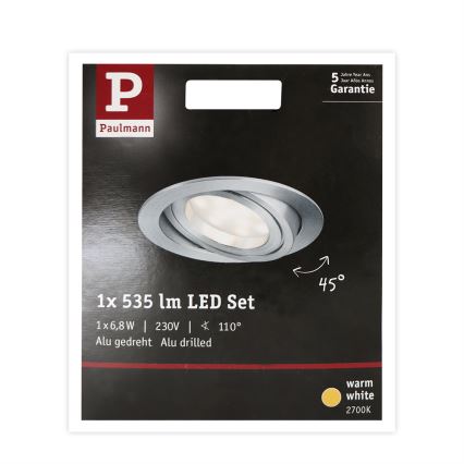 Paulmann 93983 - LED/6,8W IP23 Kupatilsko ugradno svetlo COIN 230V