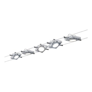 Paulmann 94108 - KOMPLET 5x LED/4,3W spot svetla za sajlni sistem MAC 230V mat hrom