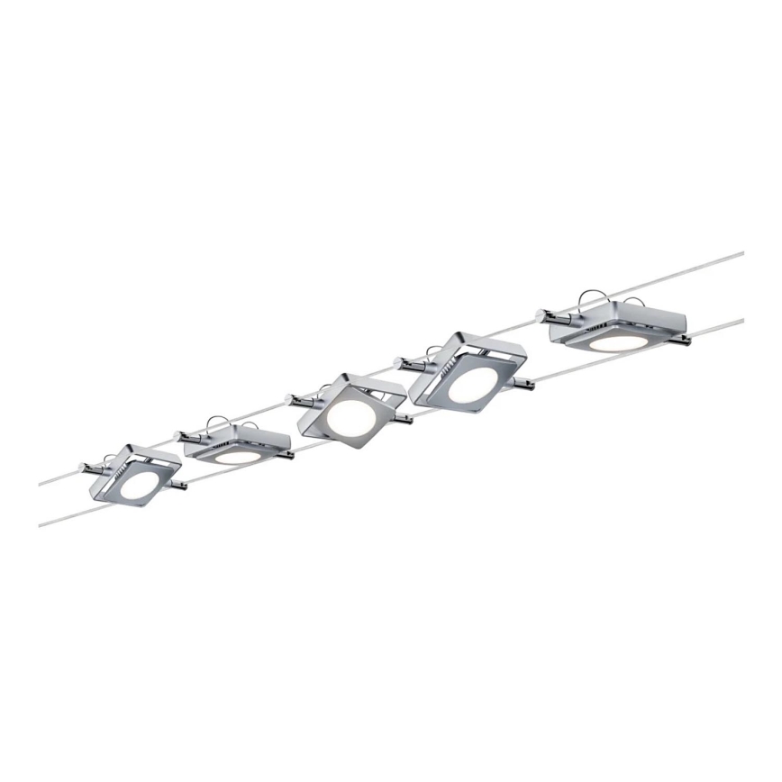 Paulmann 94108 - Set 5xLED/4,3W Reflektorska lampa za šinski sastav MAC 230V mat krom