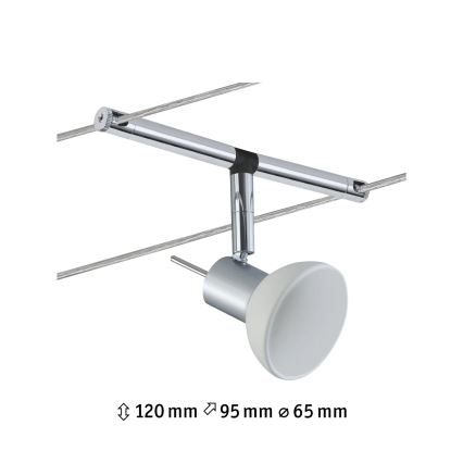 Paulmann 94131 - 1xGU5,3/10W Reflektorska lampa za šinski sastav SHEELA 12V sjajni krom