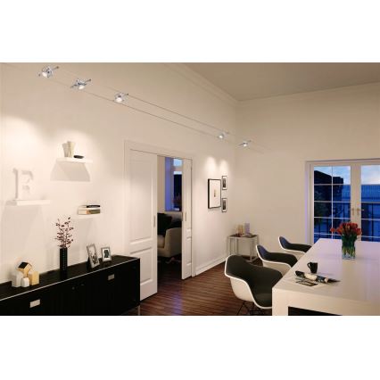Paulmann 94133 - Set 5xGU5,3/10W Reflektorska lampa za sastav sajli MAC 230V mat krom
