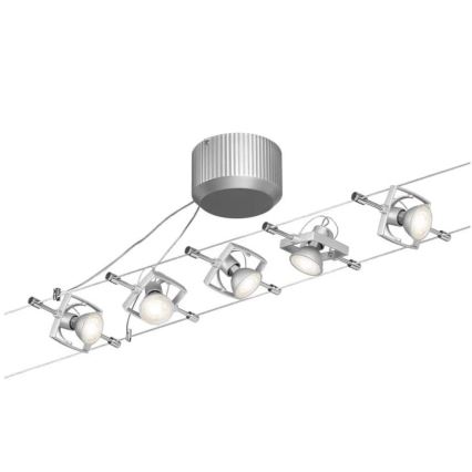 Paulmann 94133 - Set 5xGU5,3/10W Reflektorska lampa za sastav sajli MAC 230V mat krom