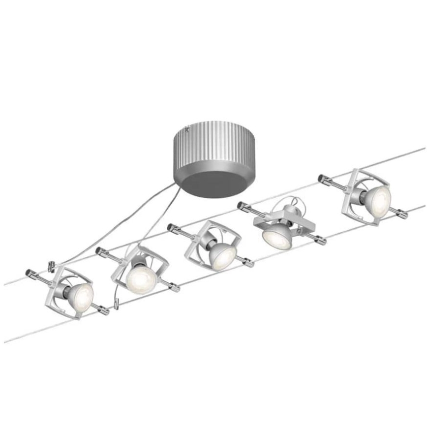 Paulmann 94133 - Set 5xGU5,3/10W Reflektorska lampa za sastav sajli MAC 230V mat krom