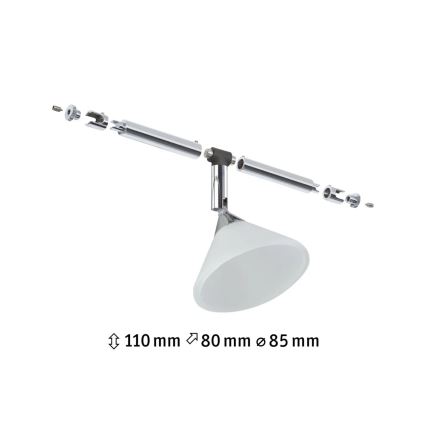 Paulmann 94138 - 1xGU4/10W Reflektorska lampa za šinski sastav COLMAR 12V bela/sjajni krom