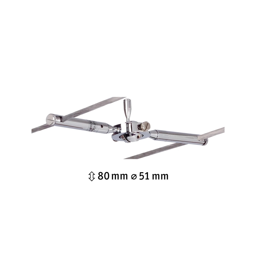 Paulmann 94147 - 1xGU5,3/10W Reflektorska lampa za šinski sastav TOGO 12V mat krom