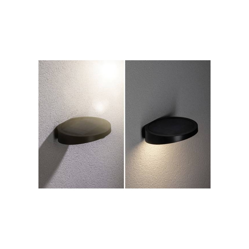 Paulmann 94246 - LED/1,2W IP44 Spoljašnja solarna lampa sa senzorom RYSE 3,7V 1800 mAh