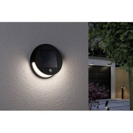Paulmann 94265 - LED/3W IP44 Spoljašnja solarna lampa sa senzorom HELENA 3,7V 1800 mAh