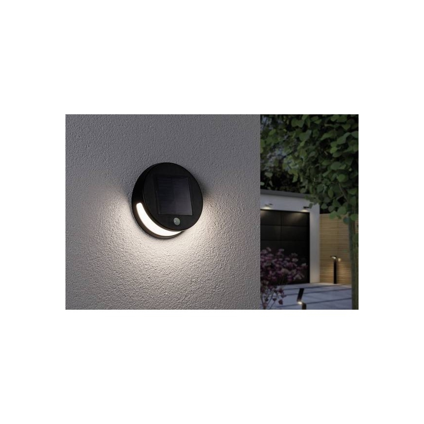 Paulmann 94265 - LED/3W IP44 Spoljašnja solarna lampa sa senzorom HELENA 3,7V 1800 mAh