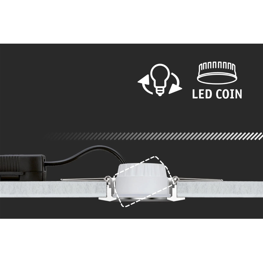 Paulmann 94292 - LED/4W IP23 ugradbena lampa za kupatilo COIN 230V