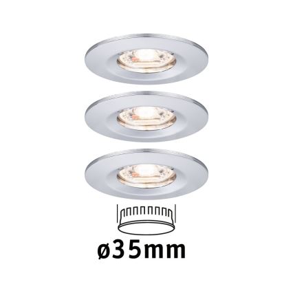 Paulmann 94303 - Set 3xLED/4W IP44 ugradbena lampa za kupatilo COIN 230V