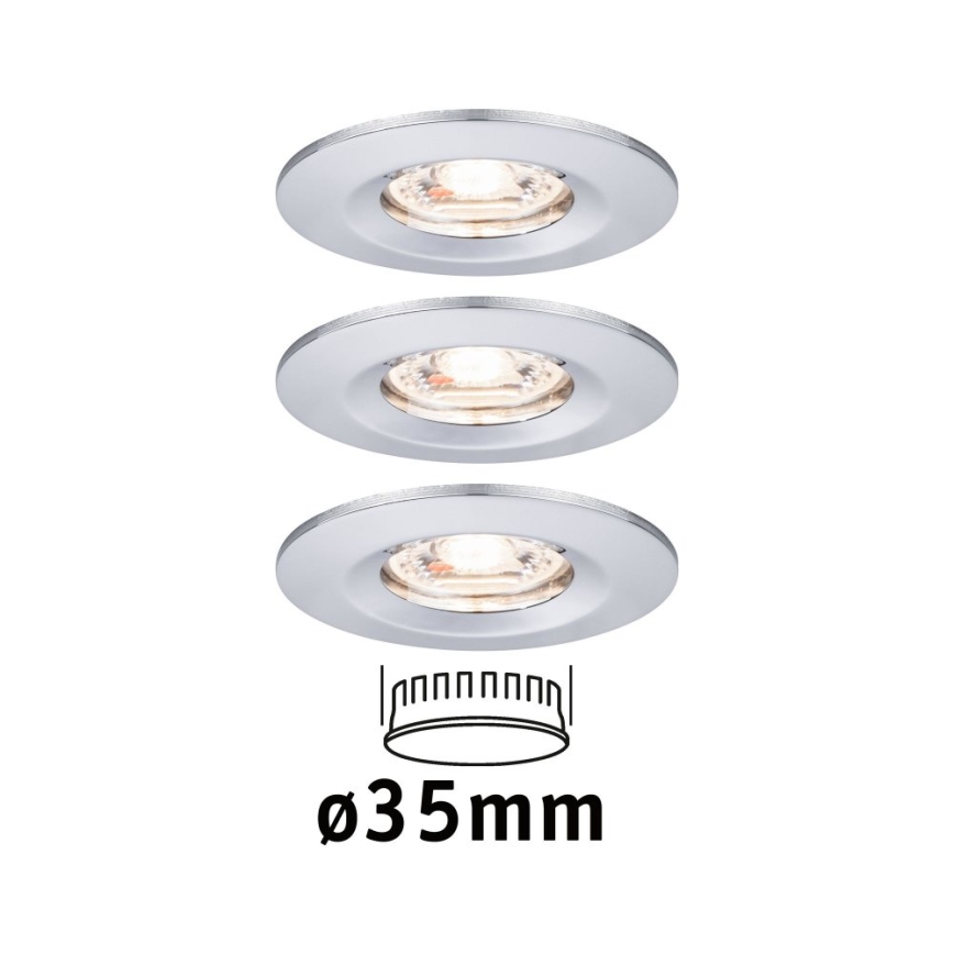 Paulmann 94303 - Set 3xLED/4W IP44 ugradbena lampa za kupatilo COIN 230V