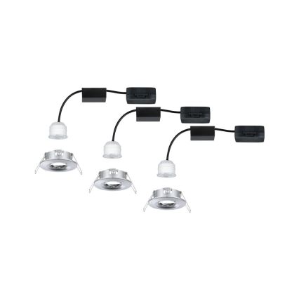 Paulmann 94303 - Set 3xLED/4W IP44 ugradbena lampa za kupatilo COIN 230V
