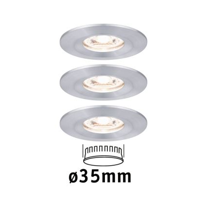 Paulmann 94305 - Set 3xLED/4W IP44 ugradbena lampa za kupatilo NOVA 230V