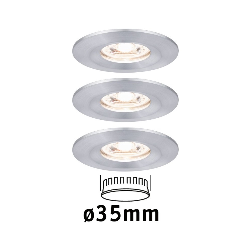 Paulmann 94305 - Set 3xLED/4W IP44 ugradbena lampa za kupatilo NOVA 230V