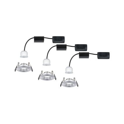 Paulmann 94305 - Set 3xLED/4W IP44 ugradbena lampa za kupatilo NOVA 230V