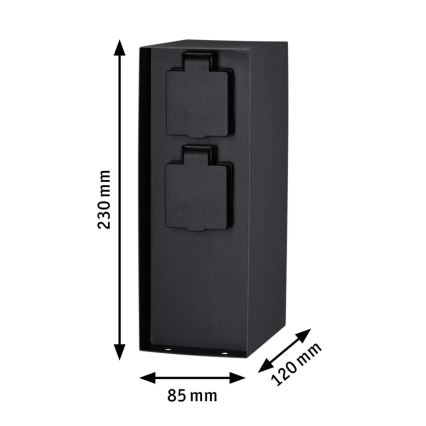 Paulmann 94313 - Spoljni stub sa utičnicama RIO 4U SCHUKO 230V IP44