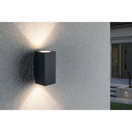 Paulmann 94328 - 2xLED/2,8W IP44 Spoljašnja zidna lampa FLAME 230V antracit
