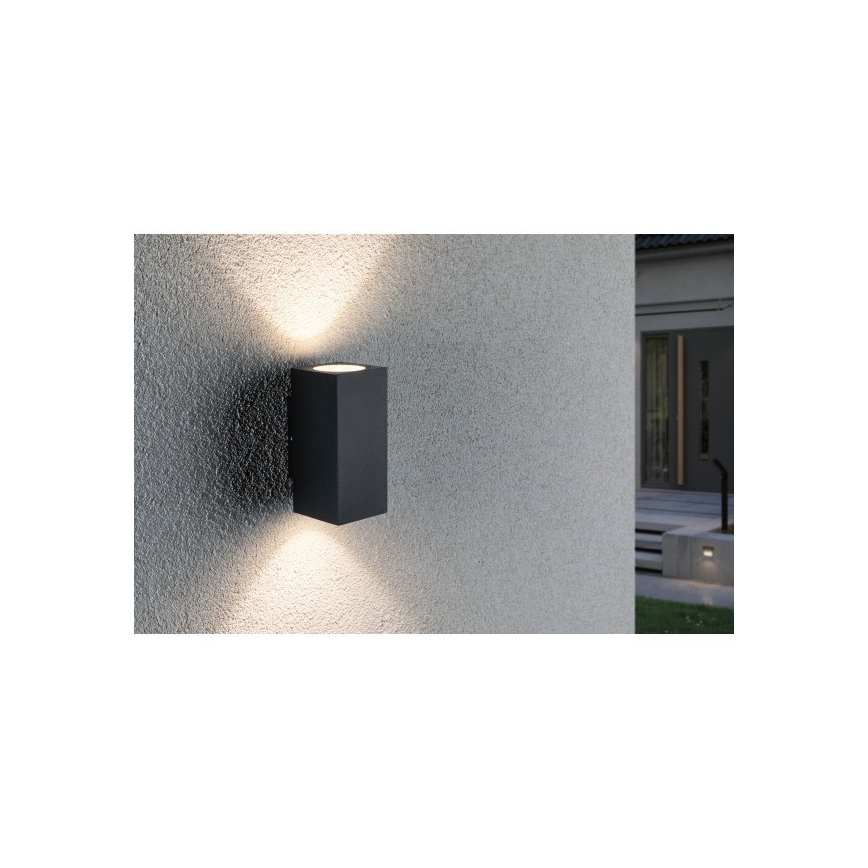 Paulmann 94328 - 2xLED/2,8W IP44 Spoljašnja zidna lampa FLAME 230V antracit