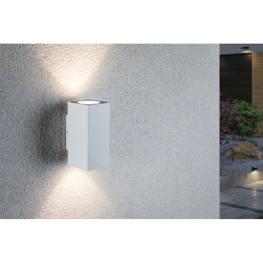 Paulmann 94330 - 2xLED/2,8W IP44 Spoljašnja zidna lampa FLAME 230V bela