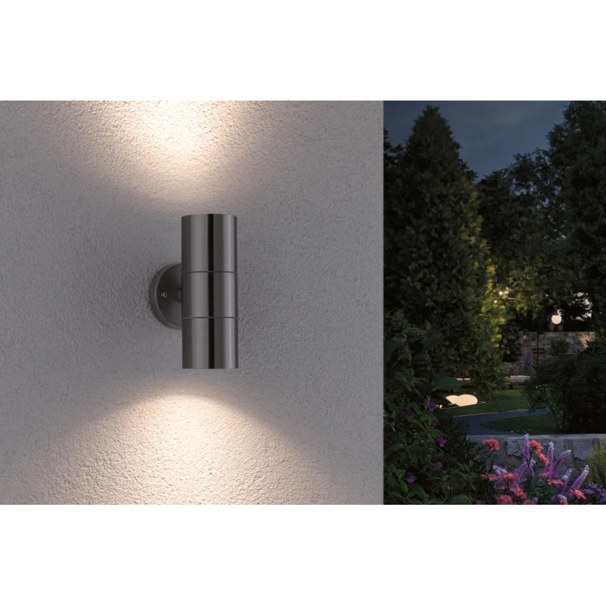 Paulmann 94331 - 2xGU10/10W IP44 Spoljašnja zidna lampa FLAME 230V