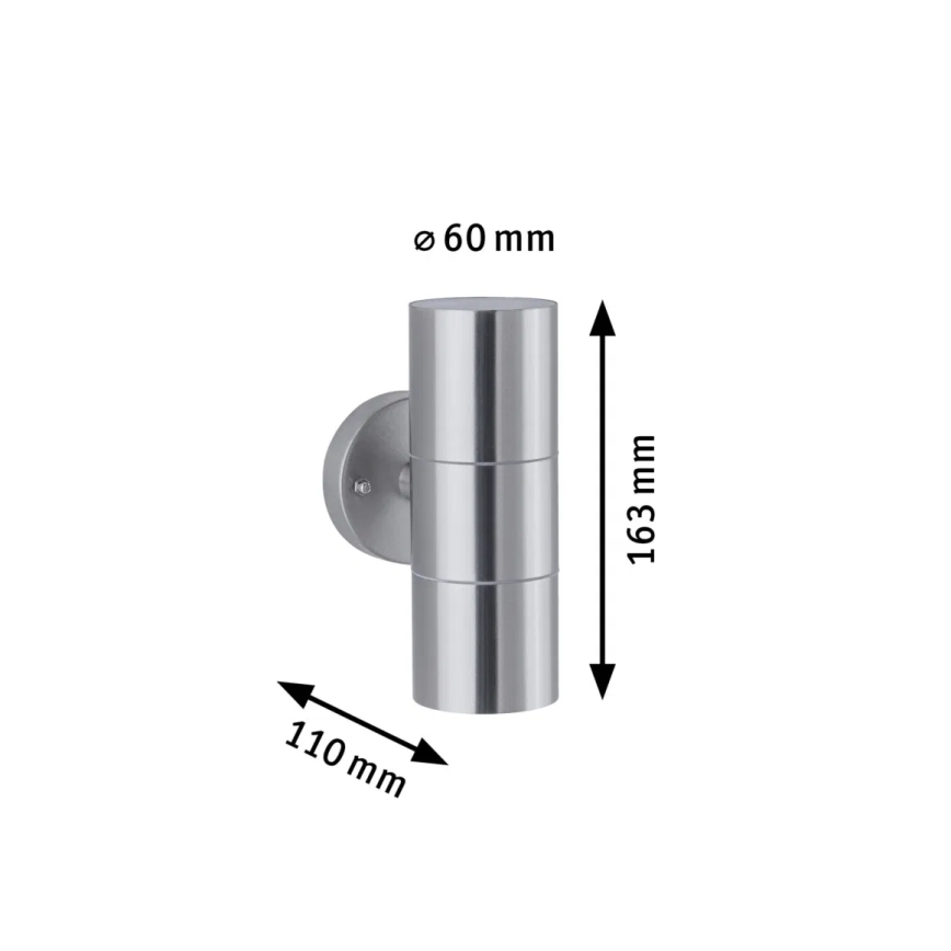 Paulmann 94331 - 2xGU10/10W IP44 Spoljašnja zidna lampa FLAME 230V
