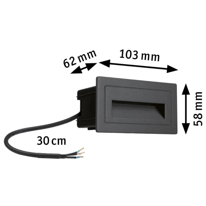 Paulmann 94383 - LED/4W IP44 Spoljna ugradbena lampa LONG 230V