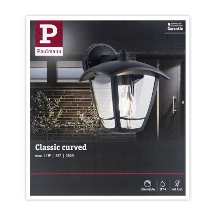 Paulmann 94392 - 1xE27/12W IP44 Spoljašnja zidna lampa CLASSIC 230V