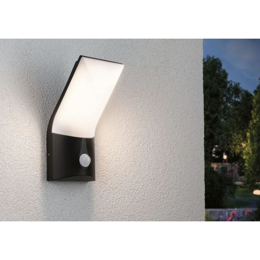 Paulmann 94402 - LED/10W IP44 Spoljašnja zidna lampa sa senzorom ADYA 230V