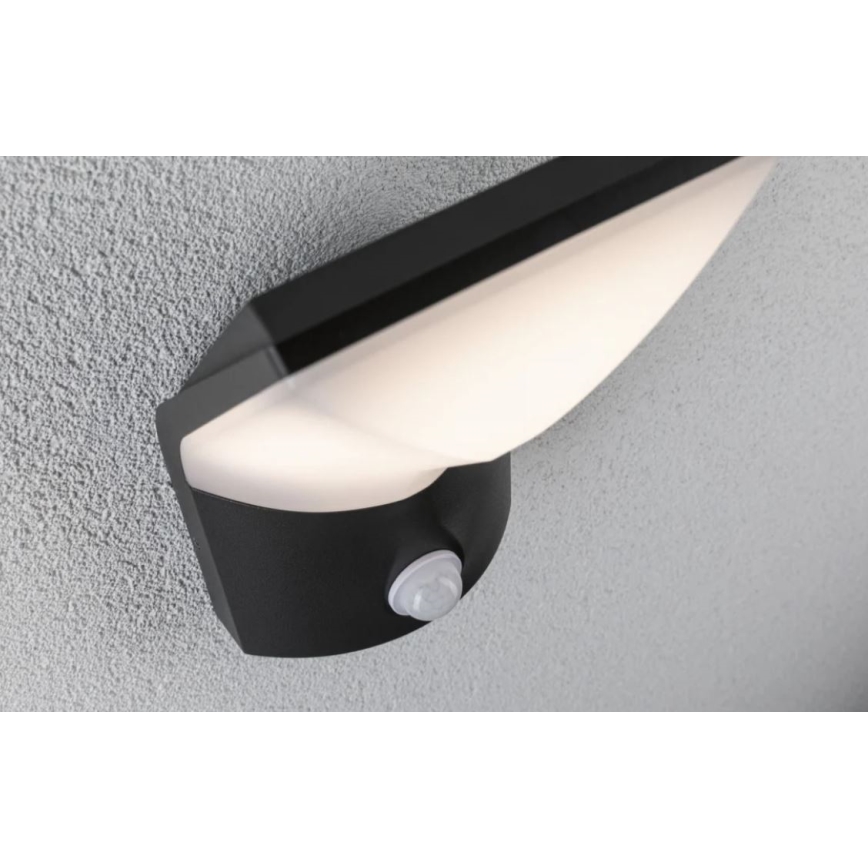 Paulmann 94402 - LED/10W IP44 Spoljašnja zidna lampa sa senzorom ADYA 230V