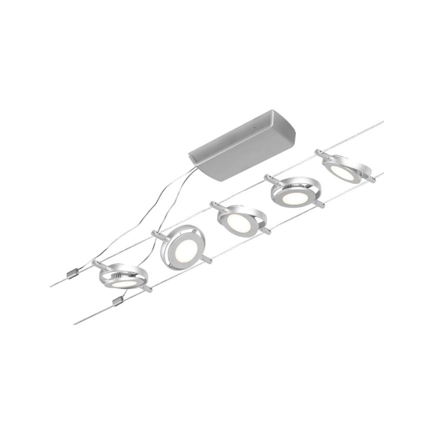 Paulmann 94414 - Set 5xLED/4,5W Reflektorska lampa za sastav sajli ROUNDMAC 230V sjajni krom