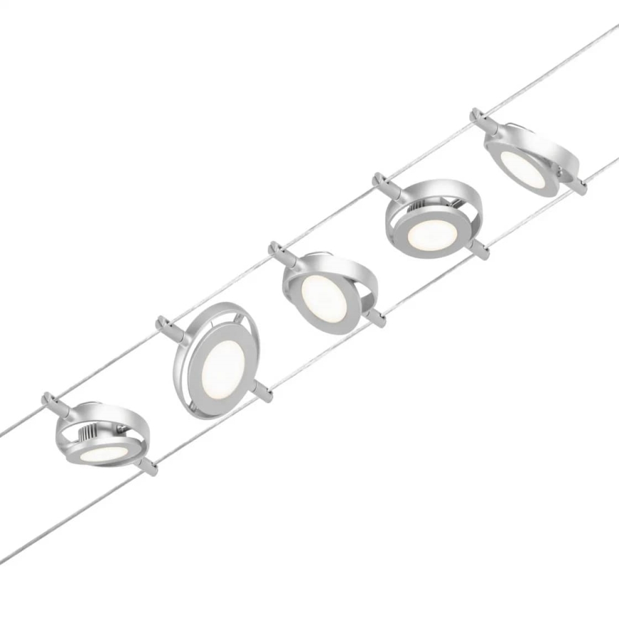 Paulmann 94414 - Set 5xLED/4,5W Reflektorska lampa za sastav sajli ROUNDMAC 230V sjajni krom
