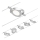 Paulmann 94414 - Set 5xLED/4,5W Reflektorska lampa za sastav sajli ROUNDMAC 230V sjajni krom