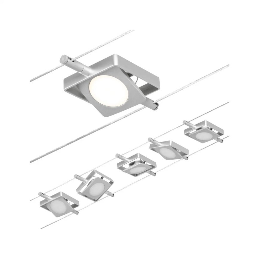 Paulmann 94420 - Set 5xLED/4,5W Reflektorska lampa za šinski sastav MAC 230V mat krom