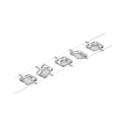 Paulmann 94420 - Set 5xLED/4,5W Reflektorska lampa za šinski sastav MAC 230V mat krom