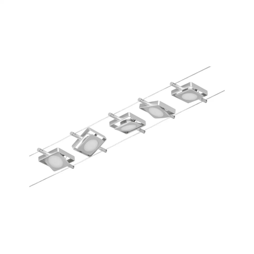 Paulmann 94420 - Set 5xLED/4,5W Reflektorska lampa za šinski sastav MAC 230V mat krom