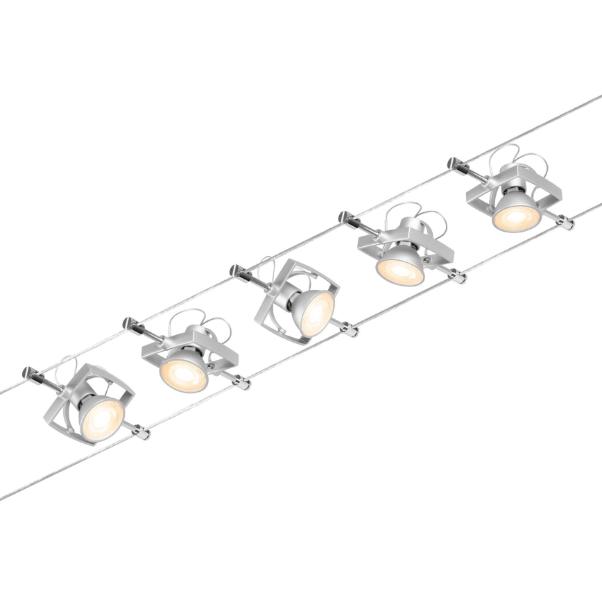 Paulmann 94430 - Set 5xGU5,3/10W Reflektorska lampa za šinski sastav MAC 230V mat krom