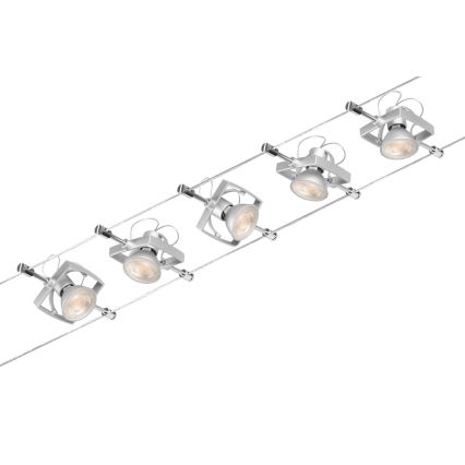 Paulmann 94430 - Set 5xGU5,3/10W Reflektorska lampa za šinski sastav MAC 230V mat krom