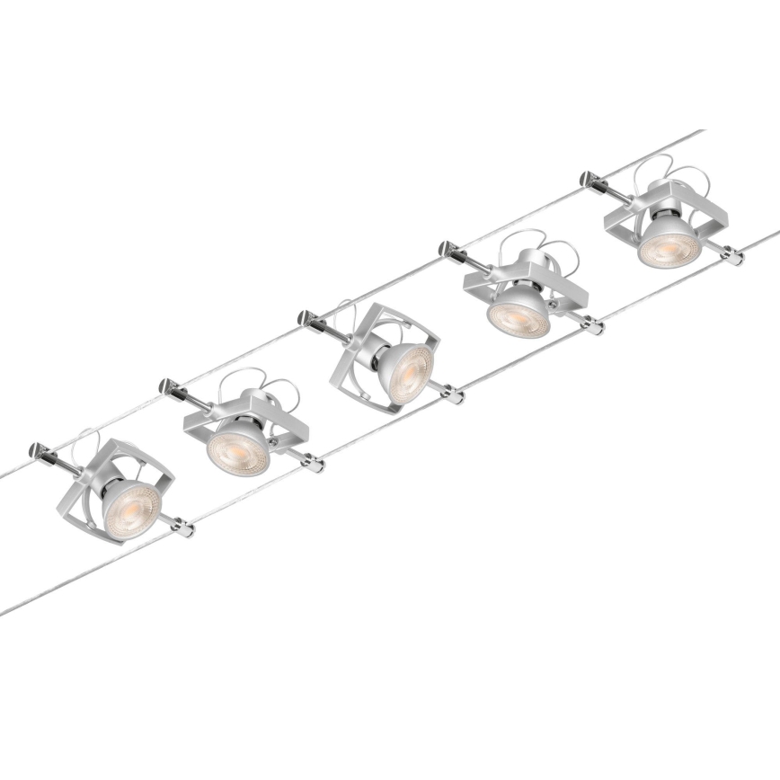 Paulmann 94430 - Set 5xGU5,3/10W Reflektorska lampa za šinski sastav MAC 230V mat krom