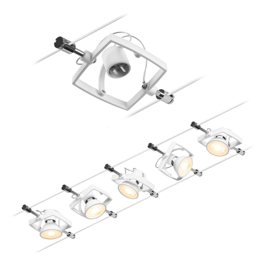 Paulmann 94432 - Set 5xGU5,3/10W Reflektorska lampa za šinski sastav MAC 230V bela