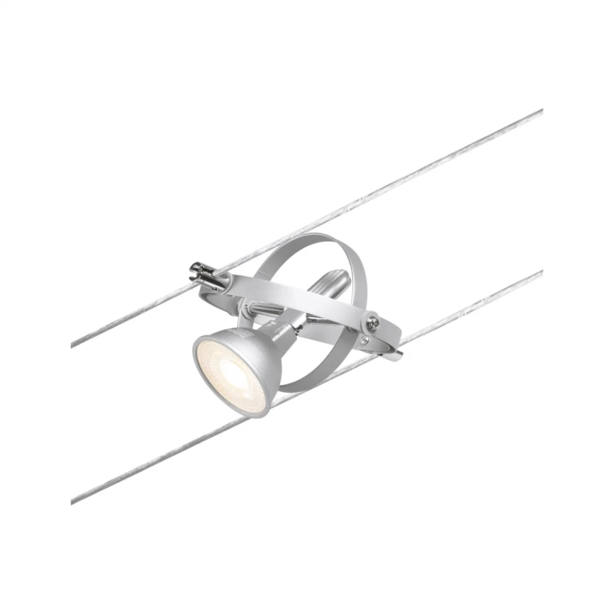 Paulmann 94437 - 1xGU5,3/10W Reflektorska lampa za šinski sastav CARDAN 12V mat krom