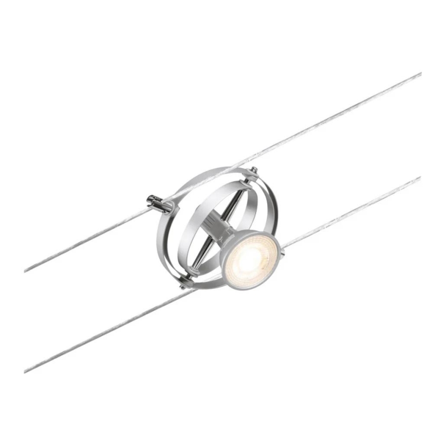 Paulmann 94437 - 1xGU5,3/10W Reflektorska lampa za šinski sastav CARDAN 12V mat krom