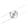 Paulmann 94437 - 1xGU5,3/10W Reflektorska lampa za šinski sastav CARDAN 12V mat krom