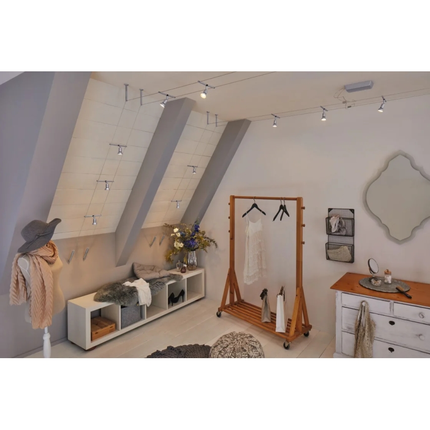 Paulmann 94442 - SET 5xGU5,3/10W spot za kablovni sistem SALT 230V mat hrom