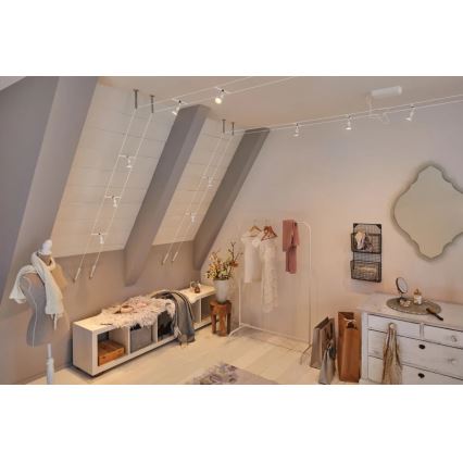 Paulmann 94458 - SET 5xGU5,3/10W spot svetiljki za sajlni sistem SALT 230V bela