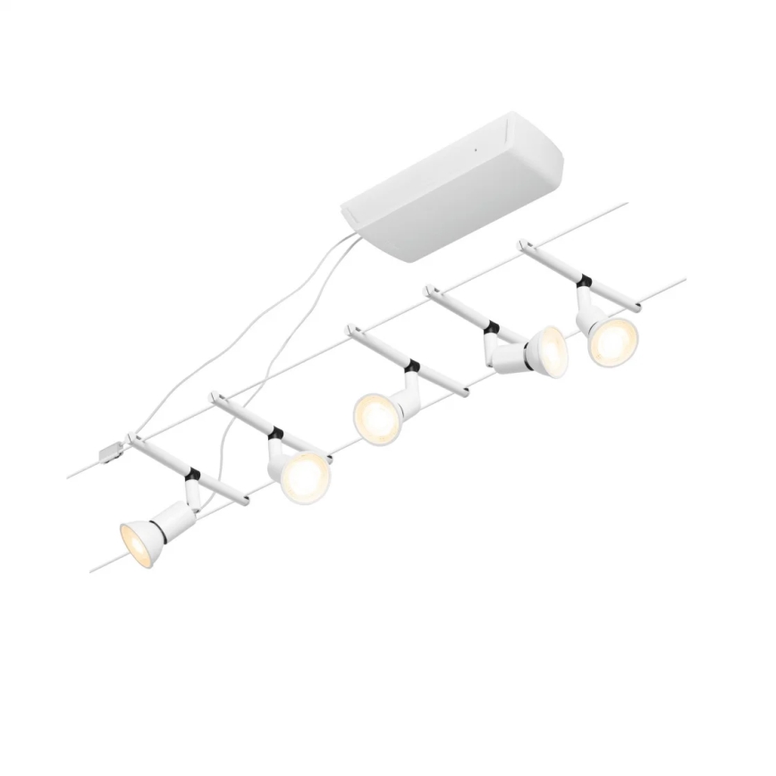 Paulmann 94458 - Set 5xGU5,3/10W Reflektorska lampa za šinski sastav SALT 230V bela