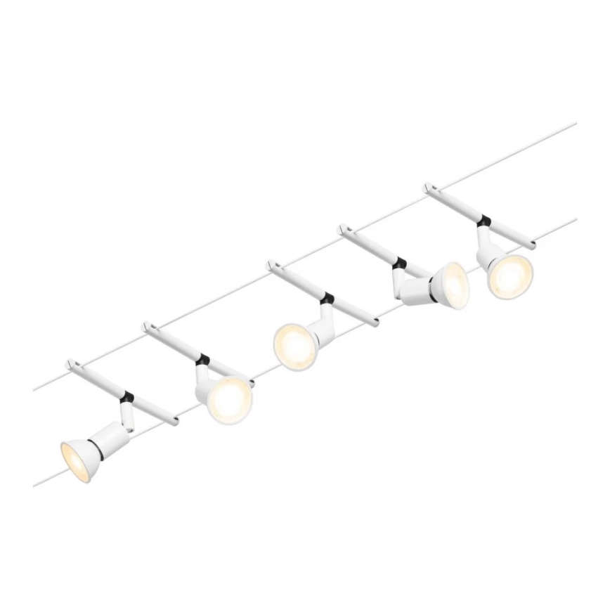 Paulmann 94458 - Set 5xGU5,3/10W Reflektorska lampa za šinski sastav SALT 230V bela