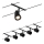 Paulmann 94469 - Set 5xGU5,3/10W Reflektorska lampa za šinski sastav CUP 230V crno