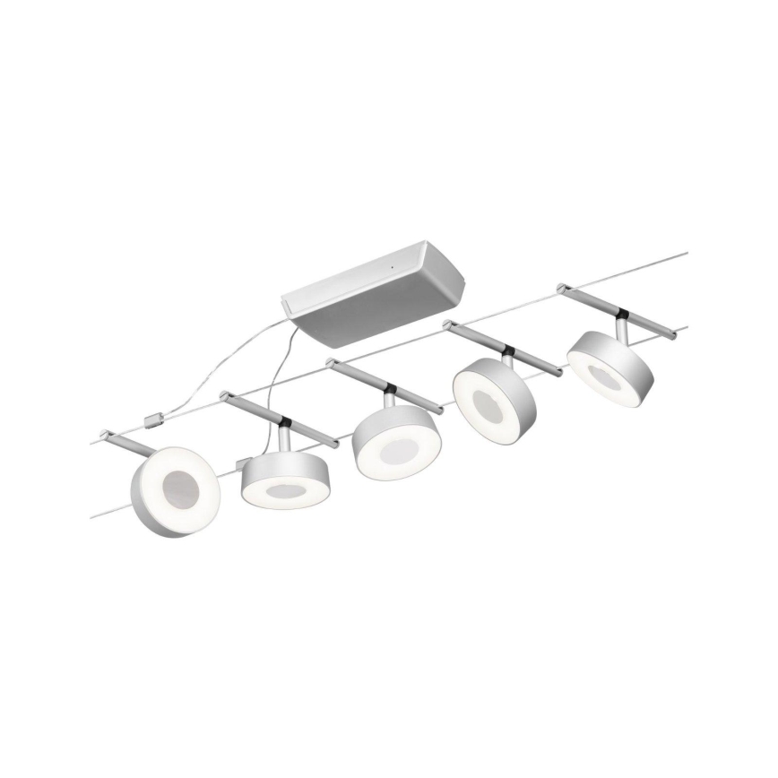Paulmann 94475 - Set 5xLED/5W Reflektorska lampa za šinski sastav CIRCLE 230V mat krom